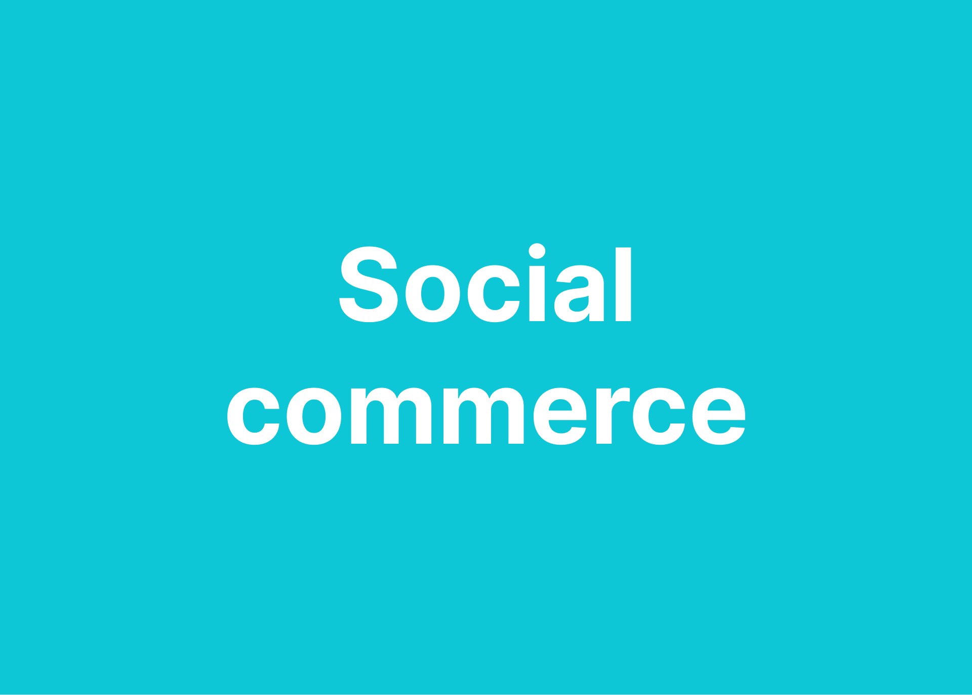 Social commerce